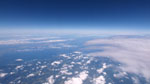 高度一万ﾒｰﾄﾙの上空から雲・空の景色　高解像度の壁紙